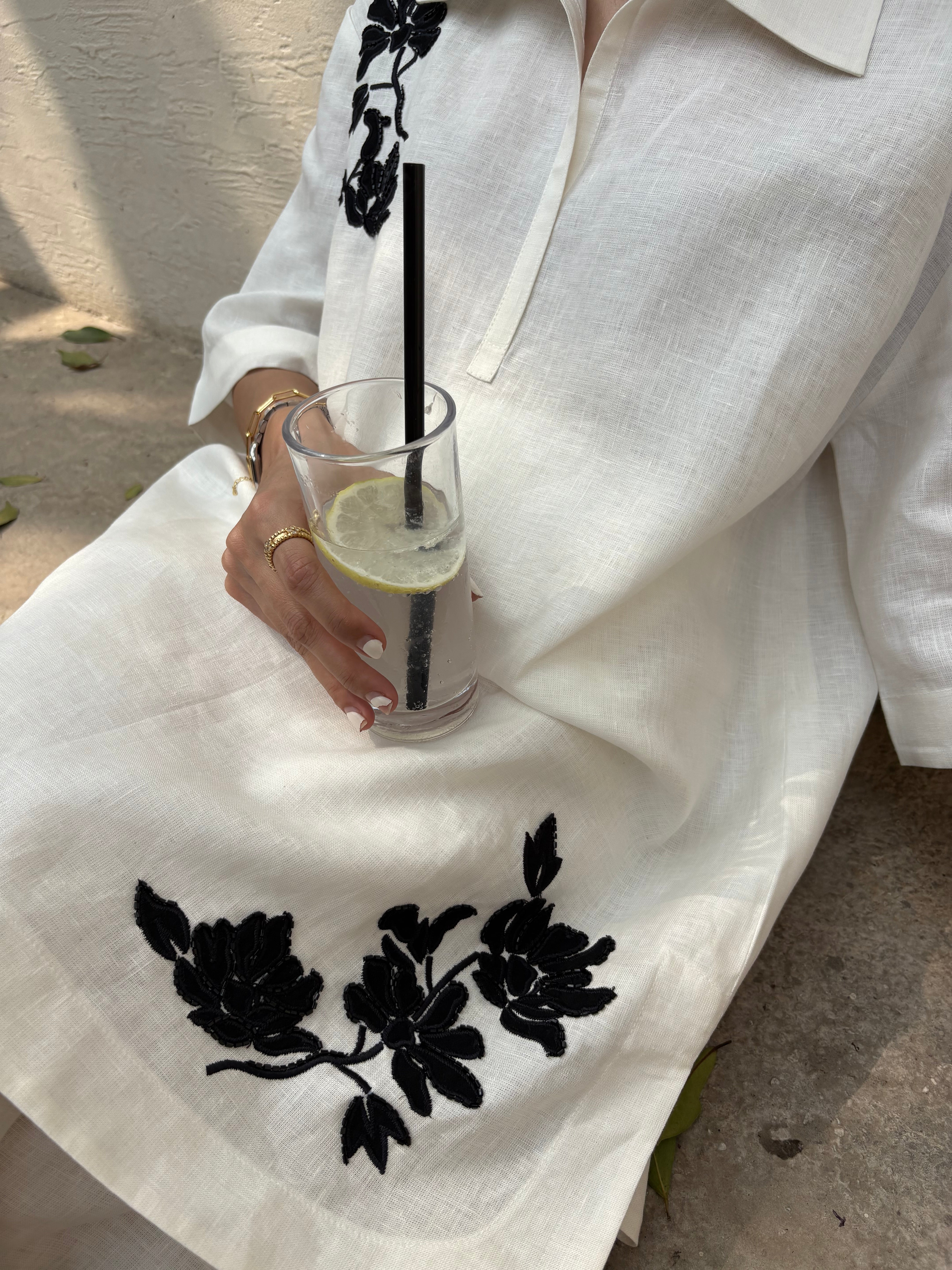 Coco White Linen Set