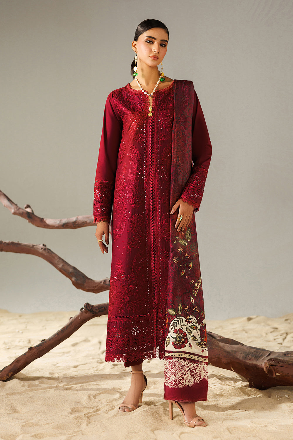 Embroidered Lawn MJ-26-12