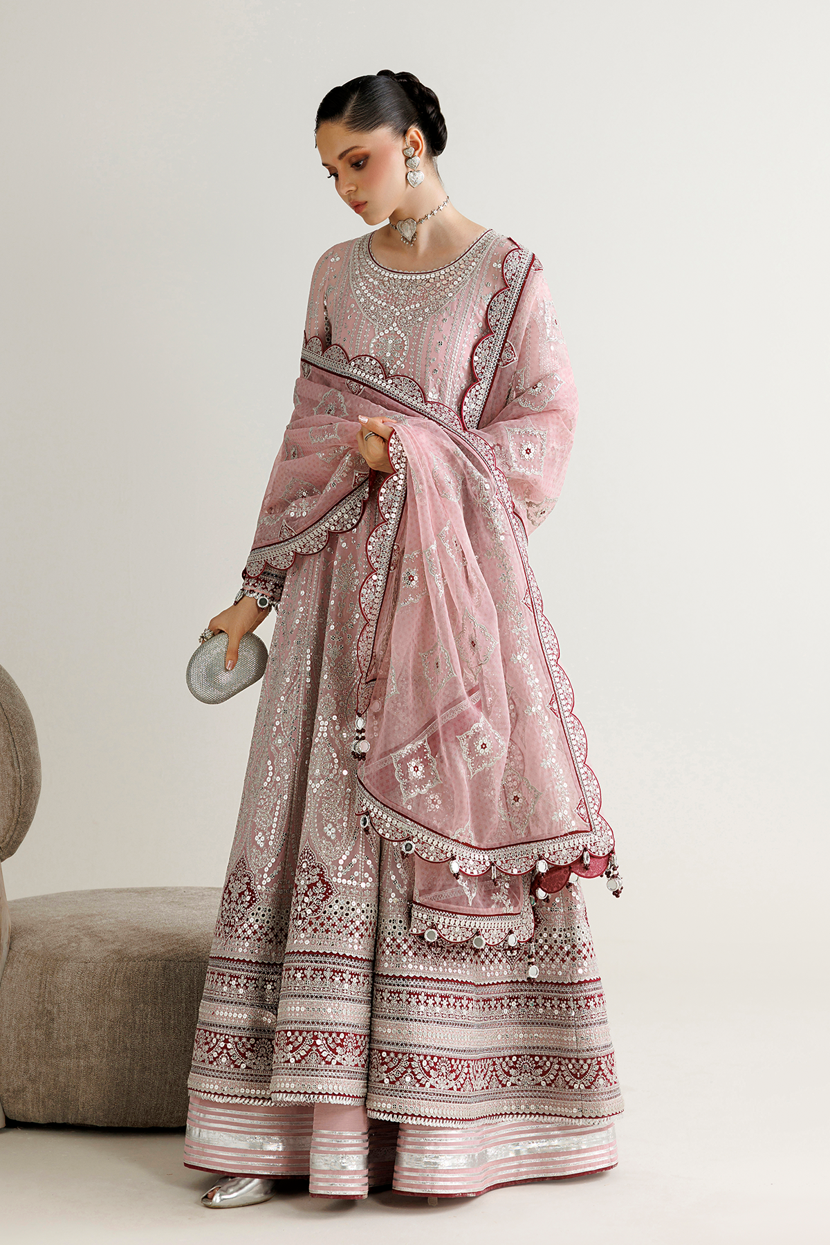 EMBROIDERED CHIFFON UC-3142