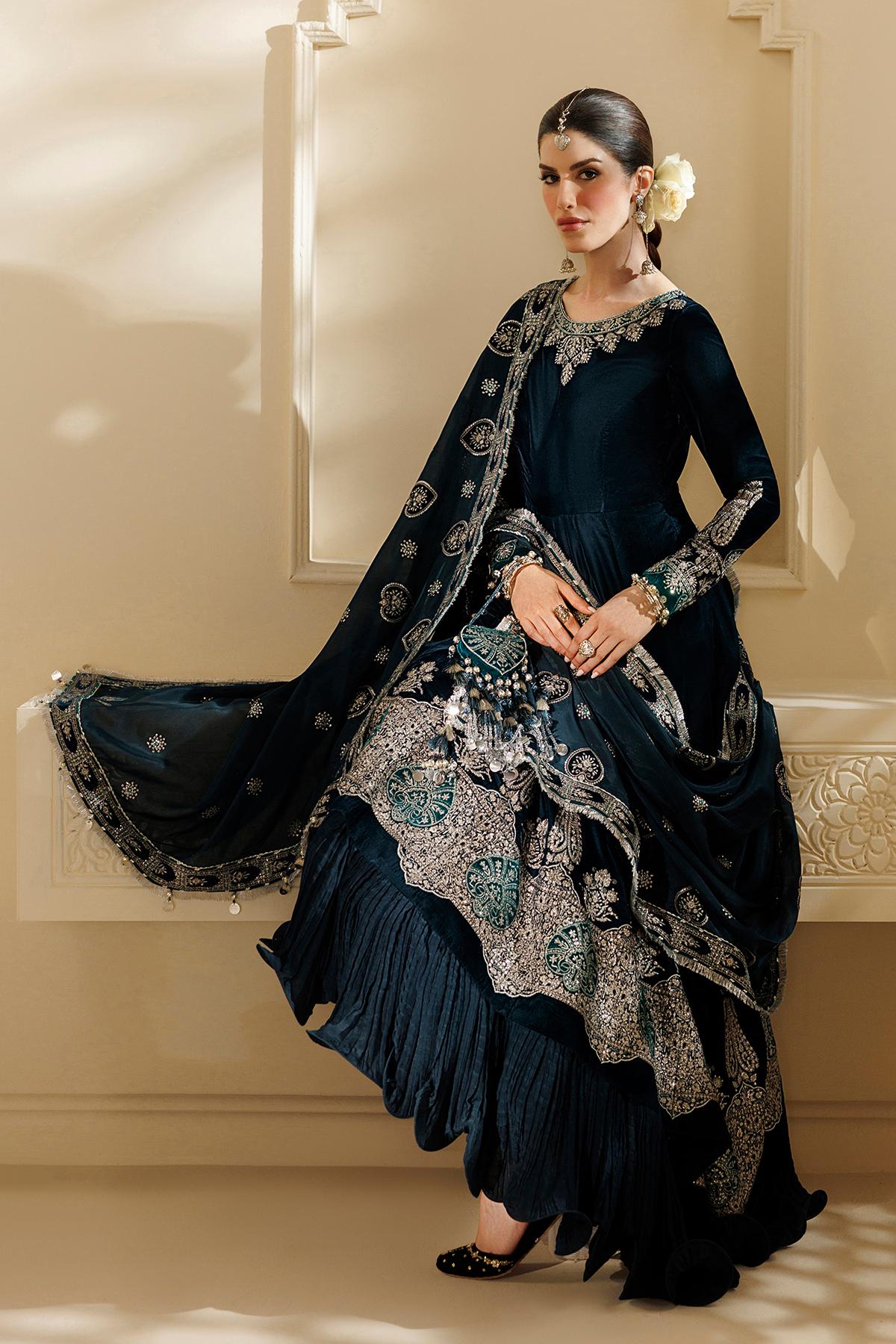 Embroidered Velvet Formal CVF26-D09