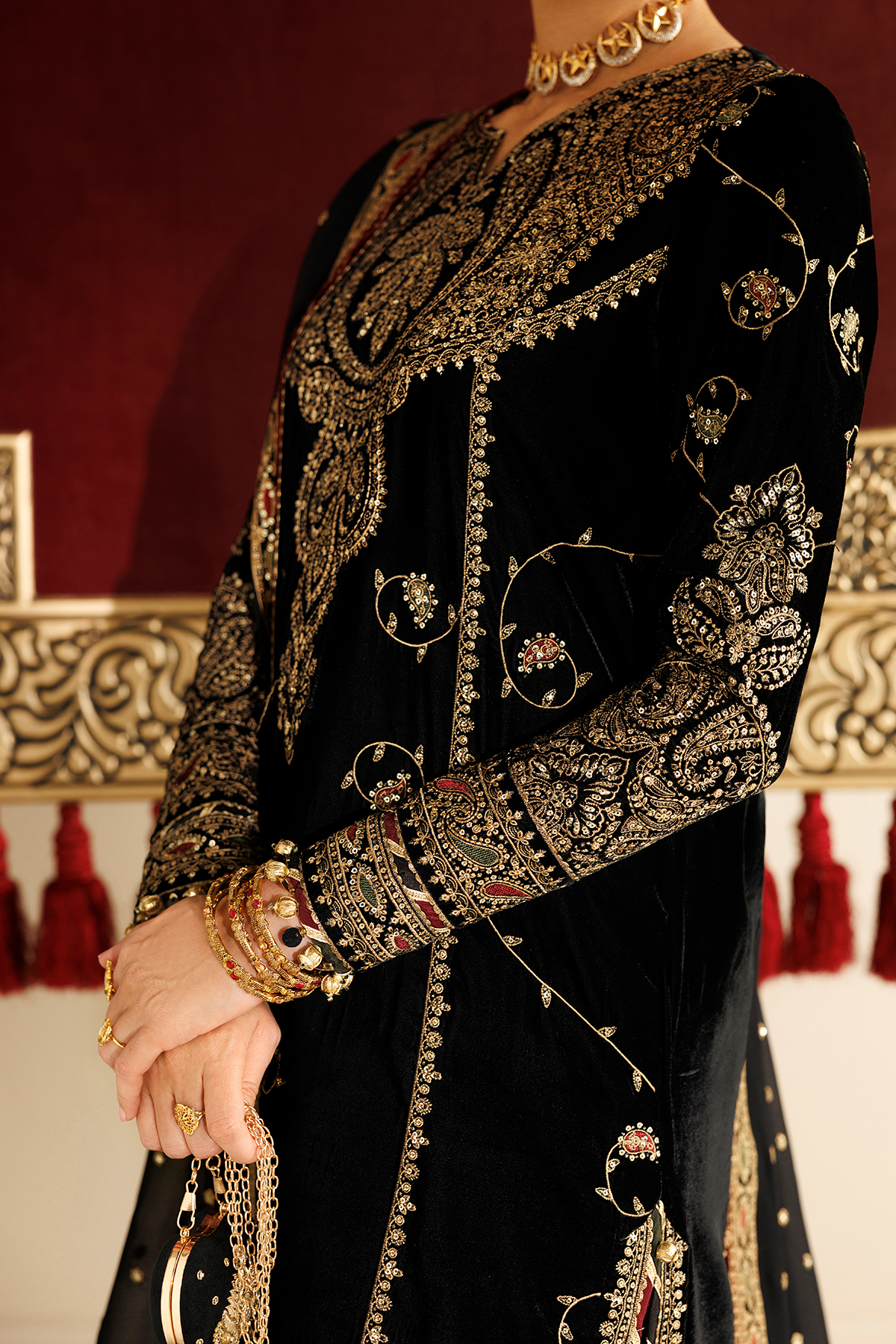 Embroidered Velvet Formal CVF26-D05