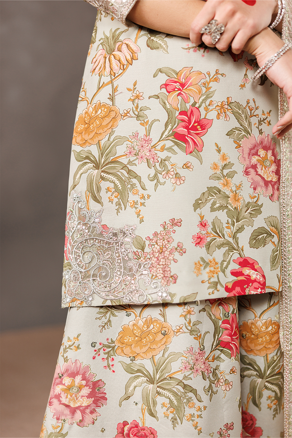 Embroidered Silk Lawn SL-26-10