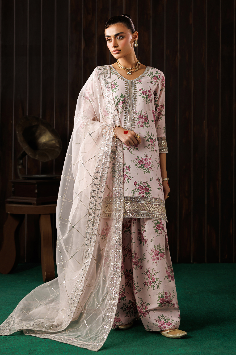 Embroidered Silk Lawn SL-26-13