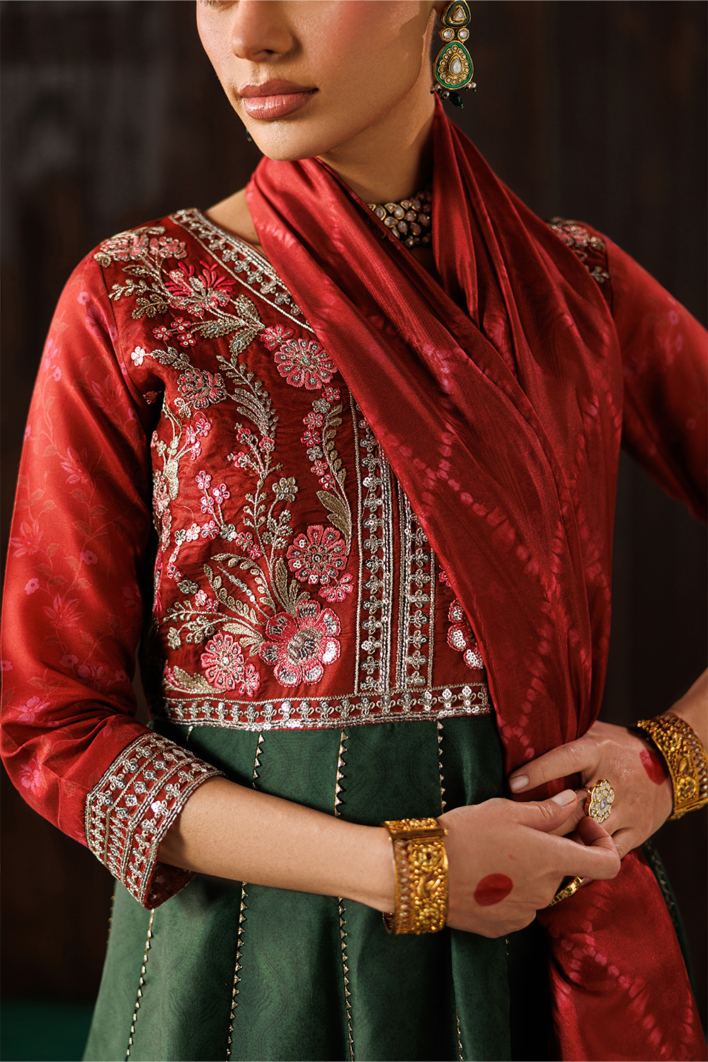 Embroidered Silk Lawn SL-26-14