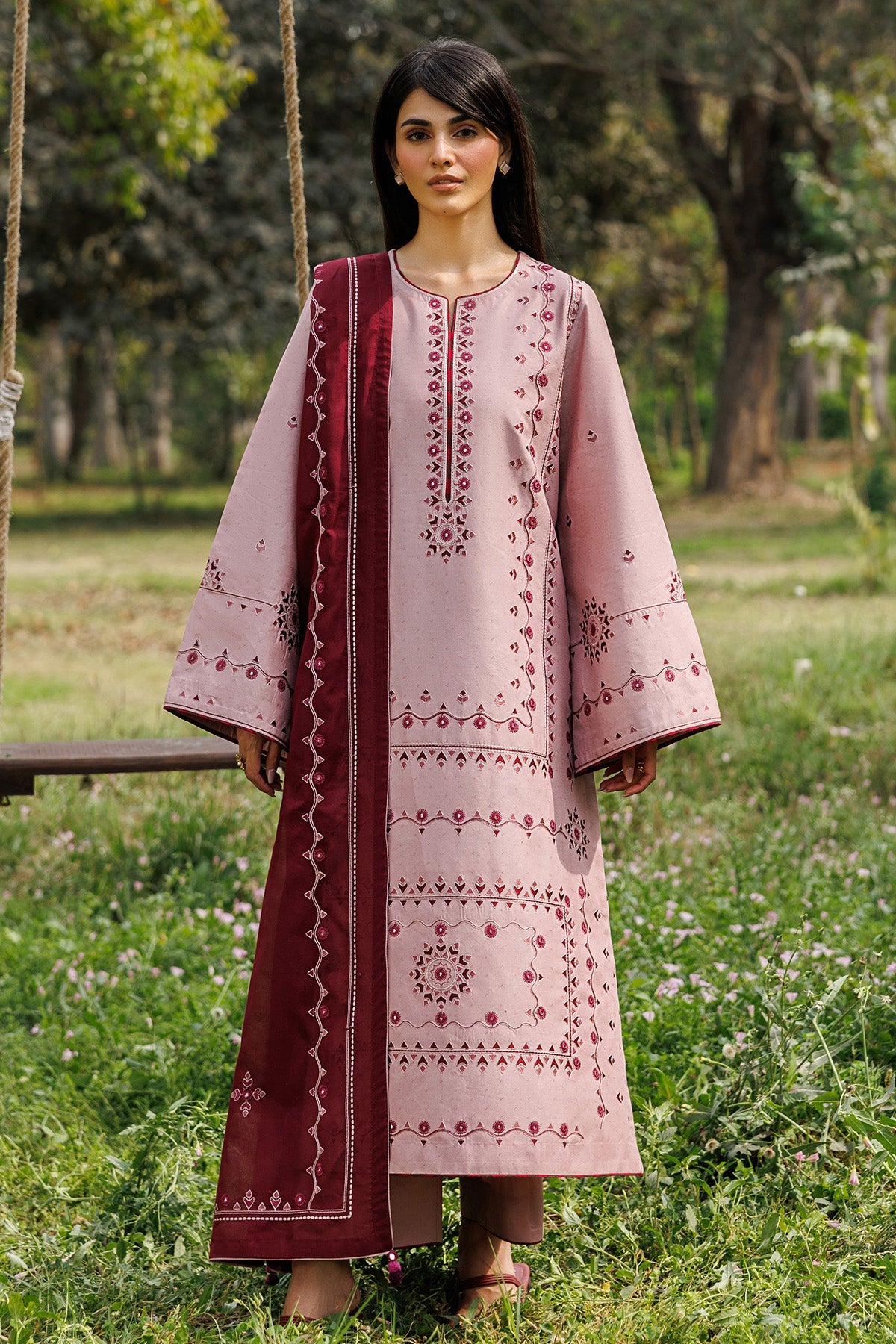 EMBROIDERED LAWN USE-9350
