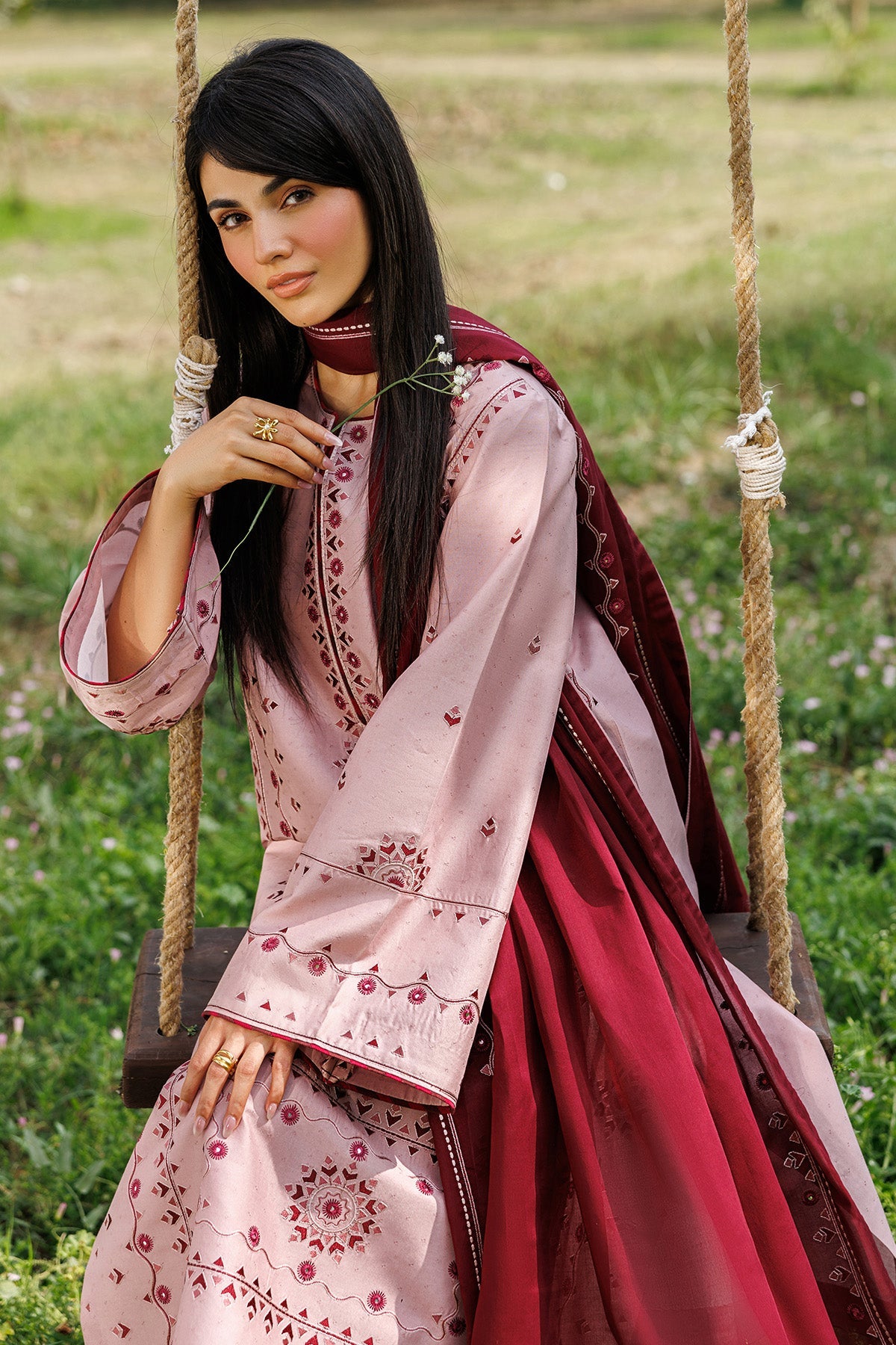 EMBROIDERED LAWN USE-9350