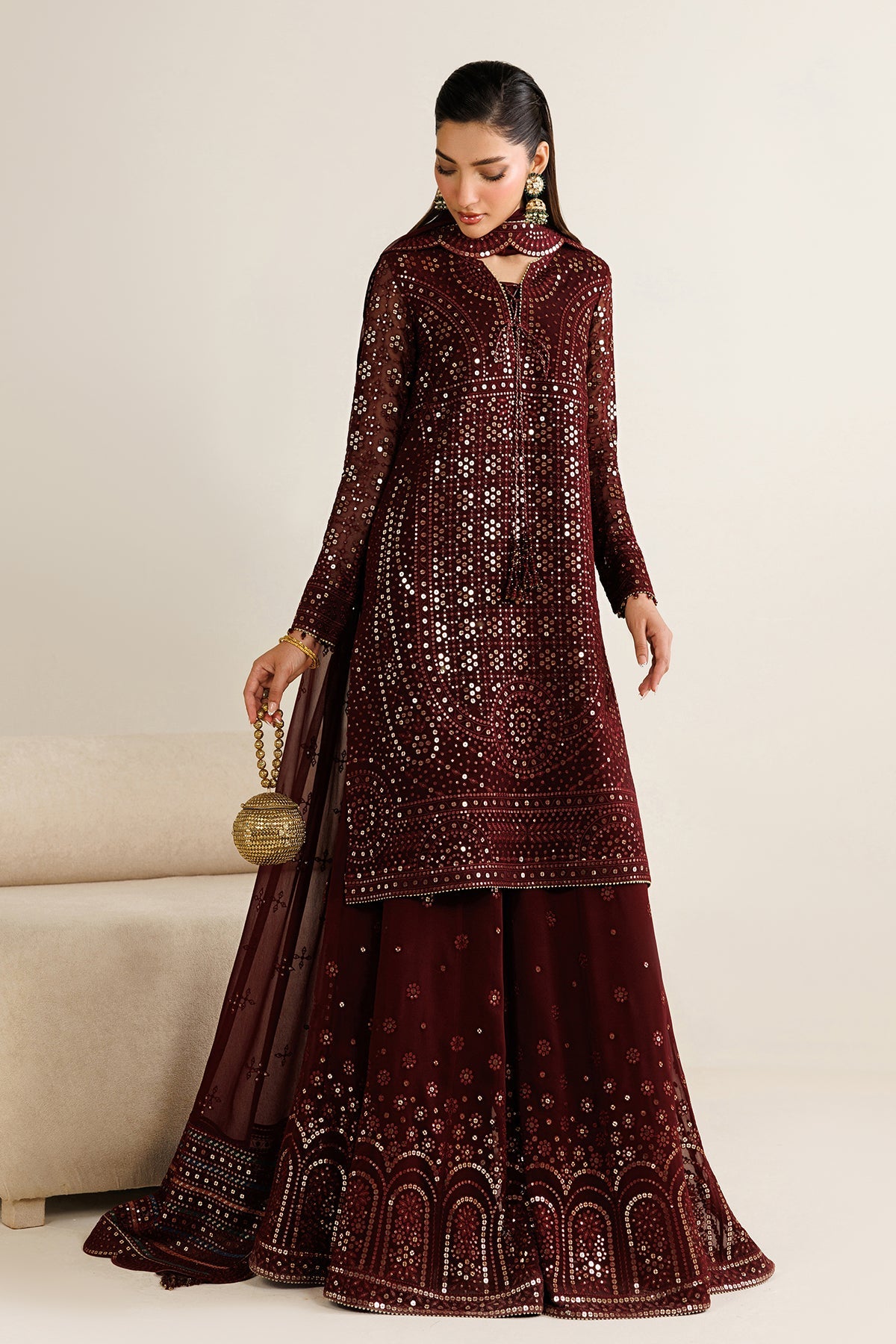 EMBROIDERED CHIFFON UC-3126