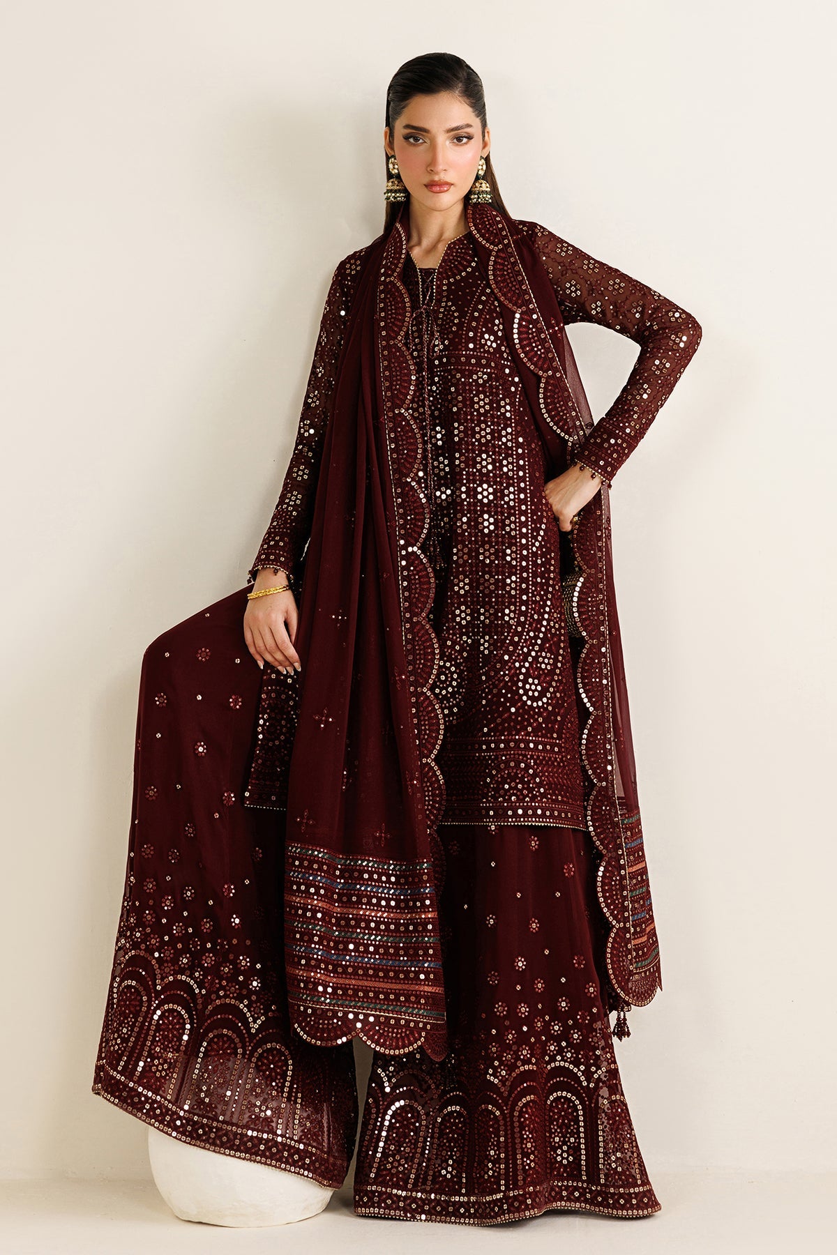 EMBROIDERED CHIFFON UC-3126