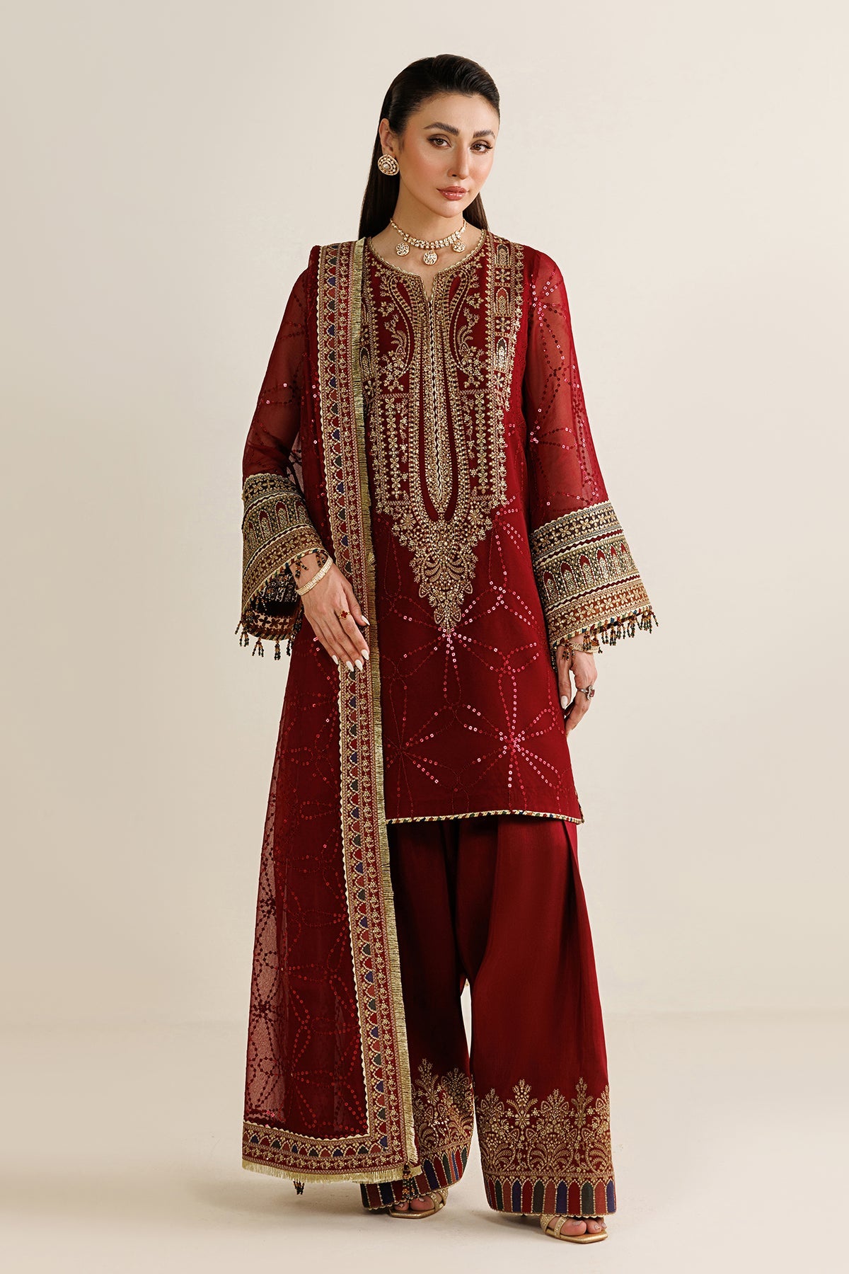 EMBROIDERED CHIFFON UC-3124