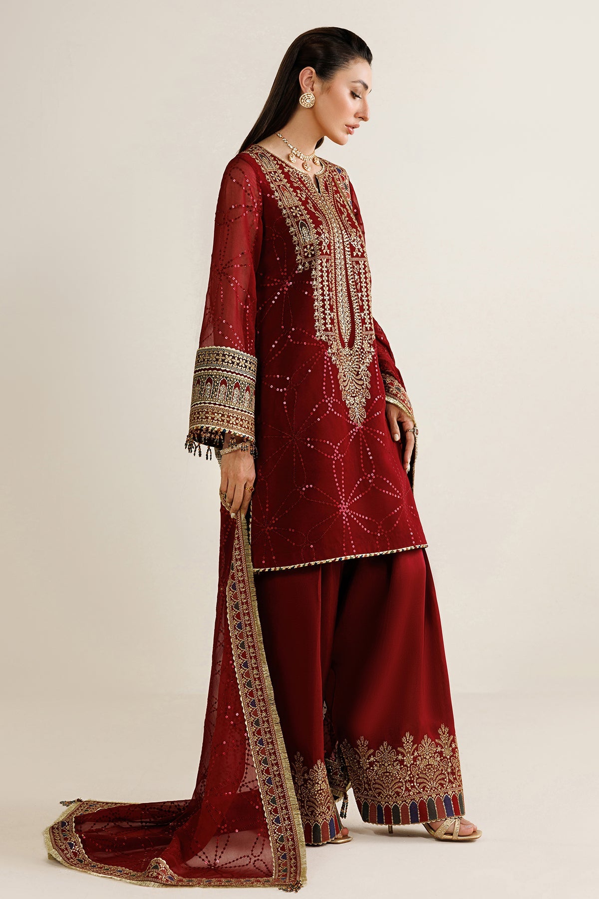 EMBROIDERED CHIFFON UC-3124
