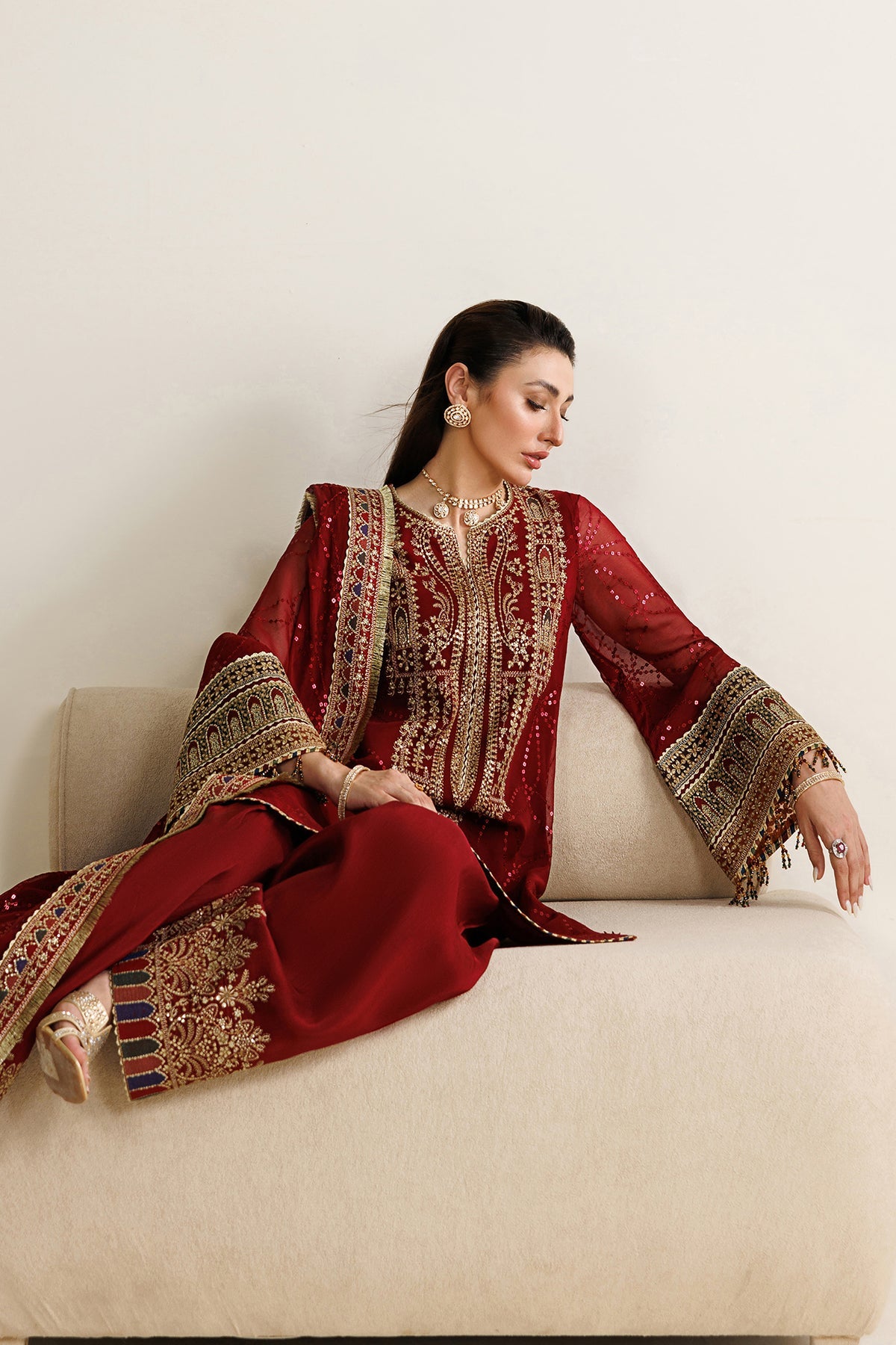 EMBROIDERED CHIFFON UC-3124
