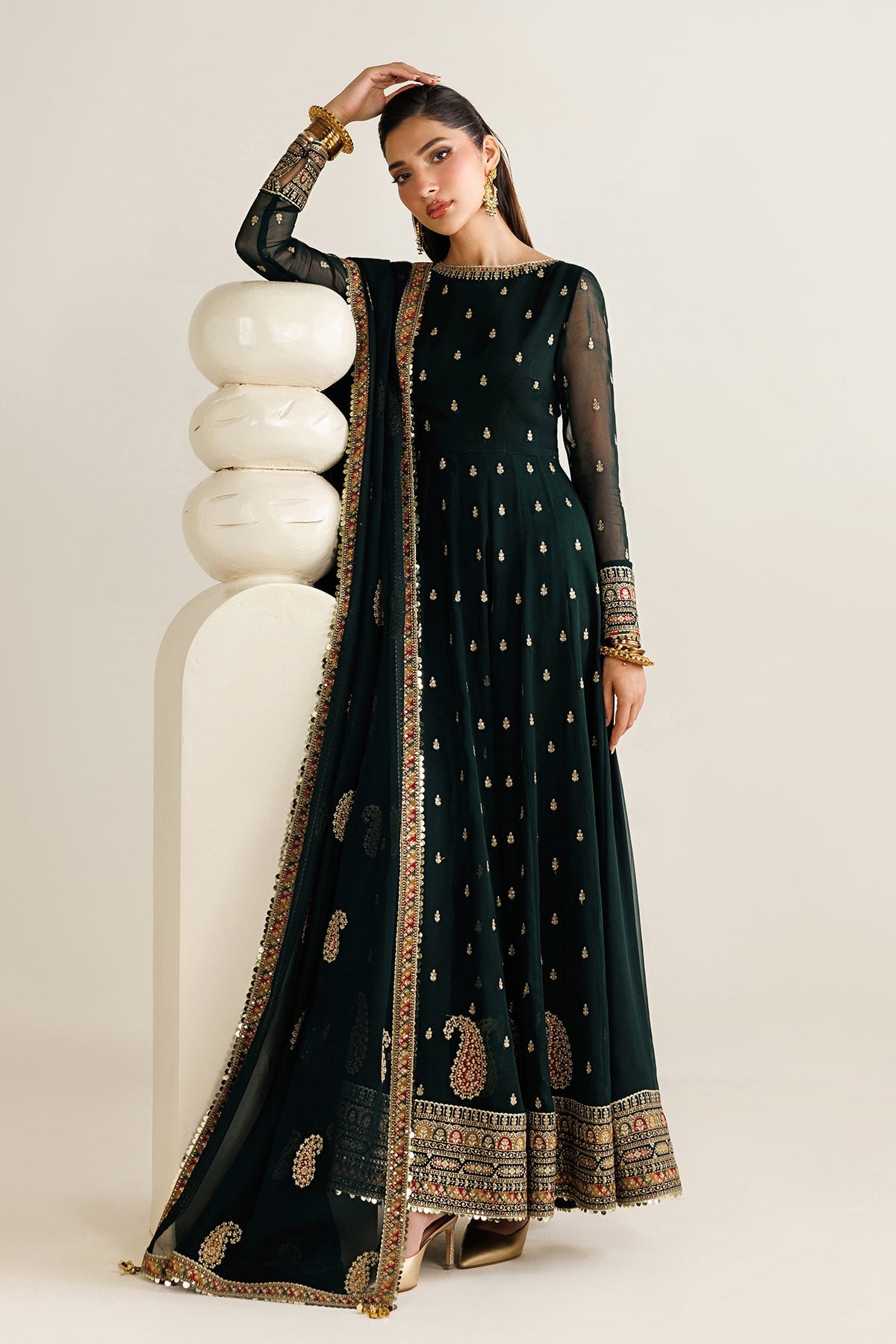 EMBROIDERED CHIFFON UC-3128