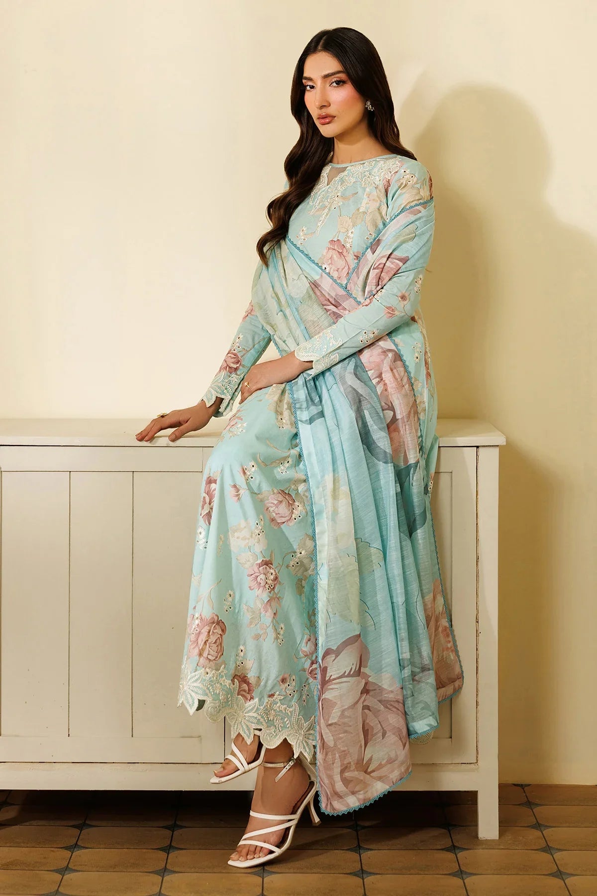 EMBROIDERED CHIFFON UC-3127