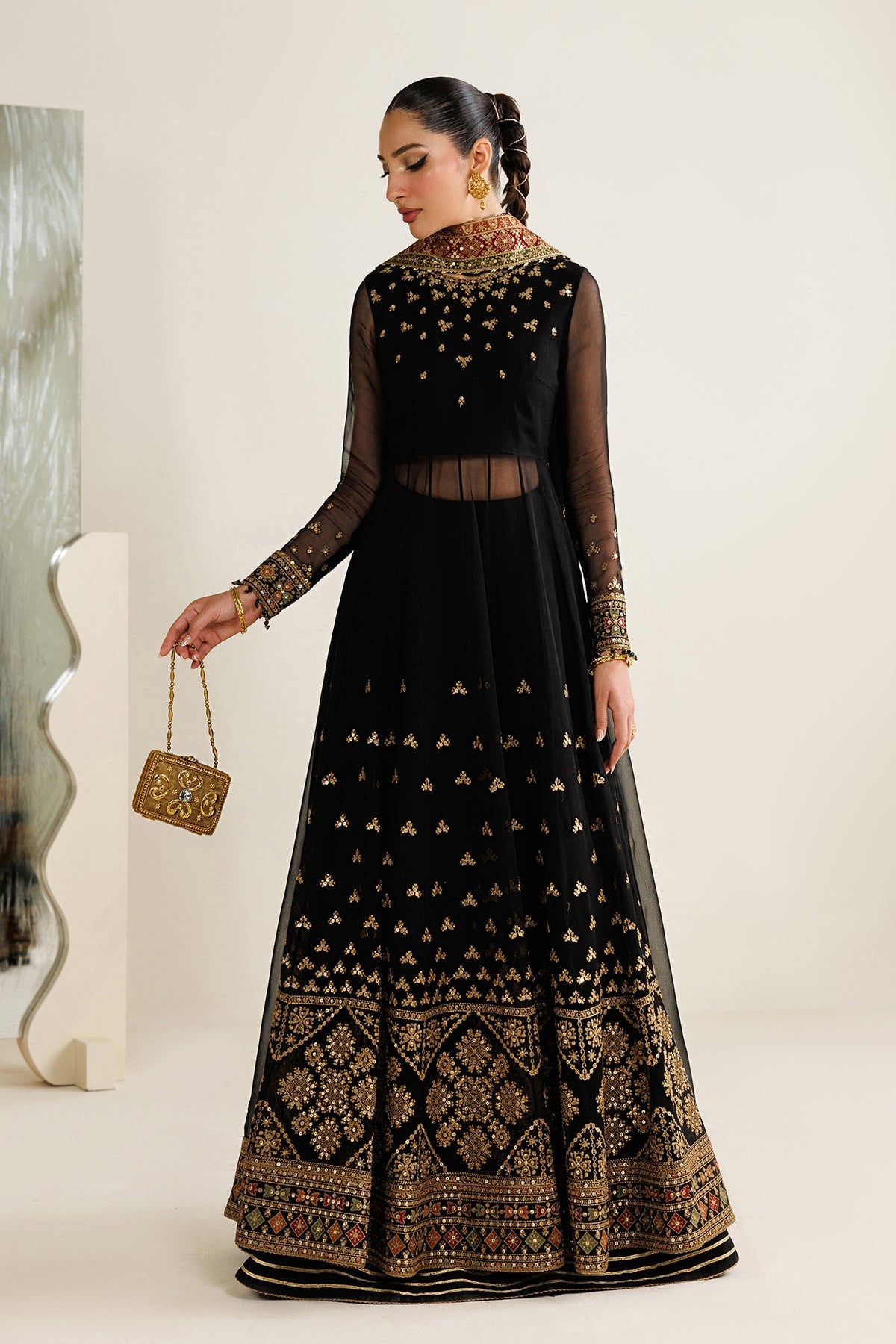 EMBROIDERED CHIFFON UC-3125