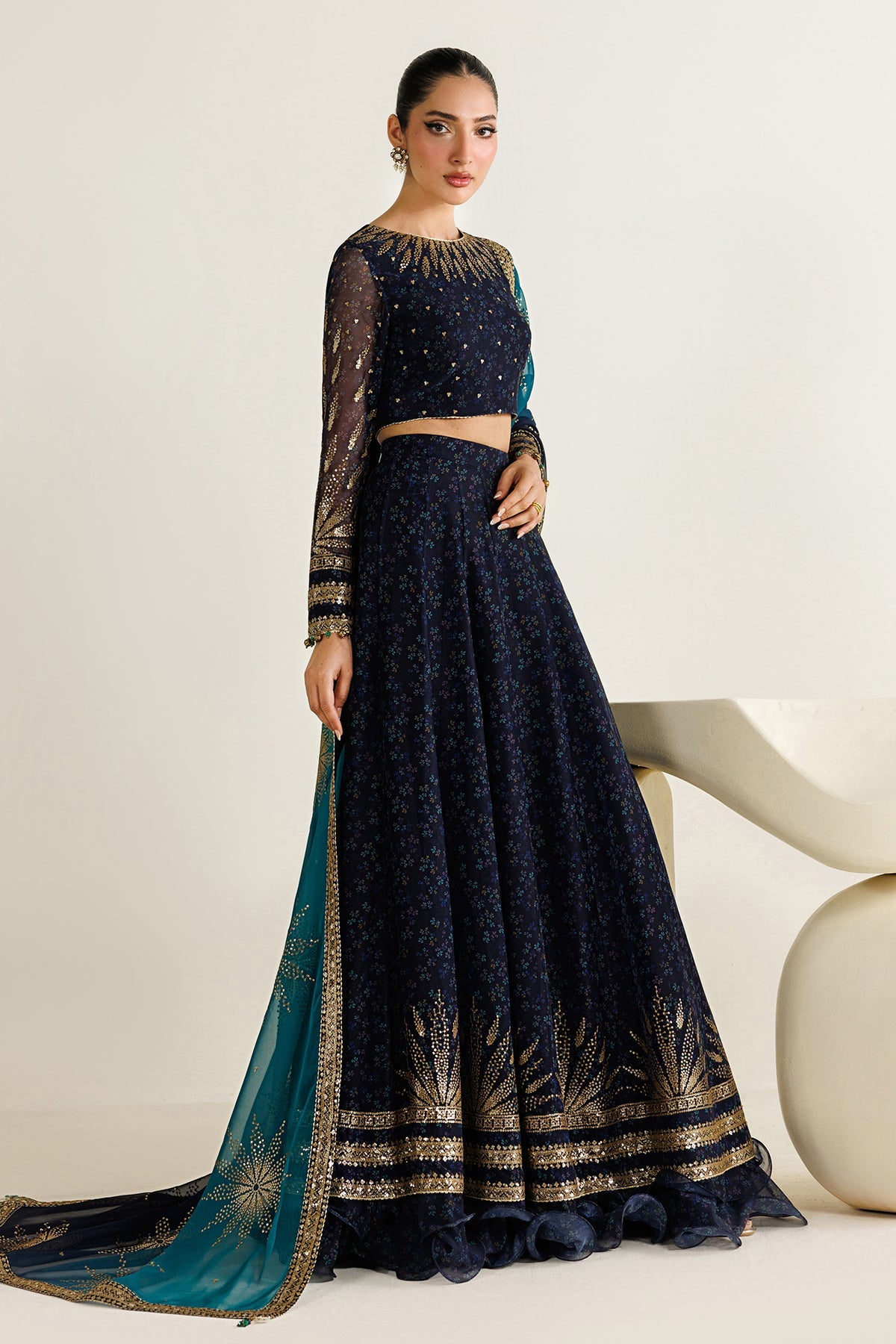 EMBROIDERED CHIFFON UC-3103