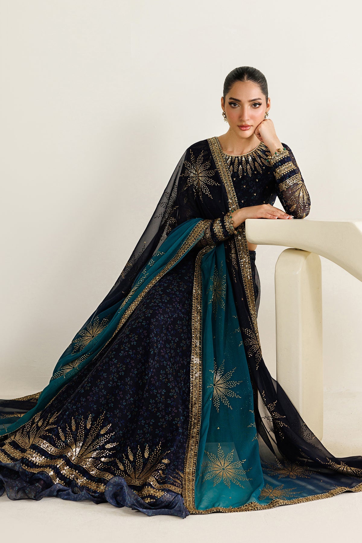 EMBROIDERED CHIFFON UC-3103
