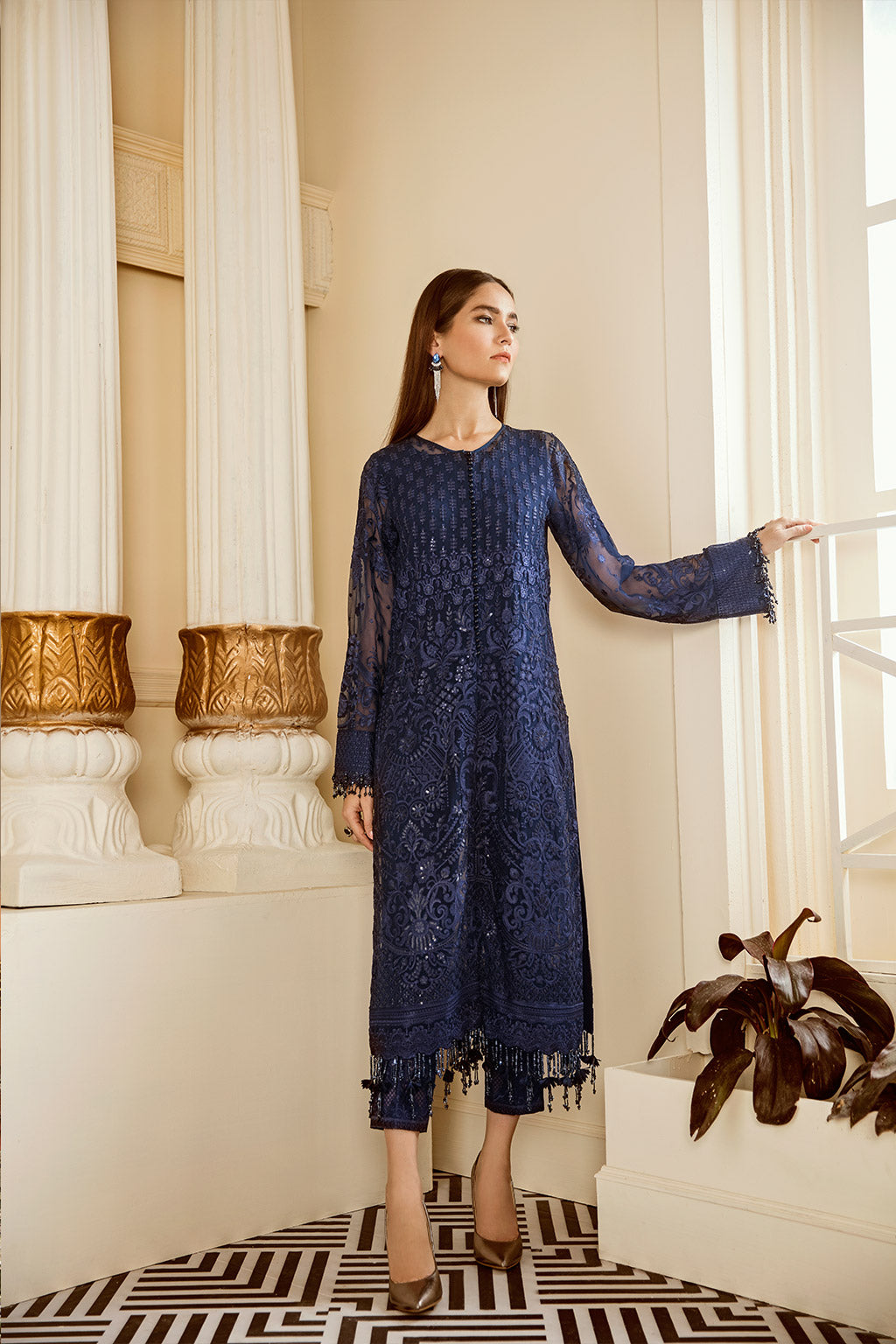 EMBROIDERED CHIFFON CH06-02 STITCHED