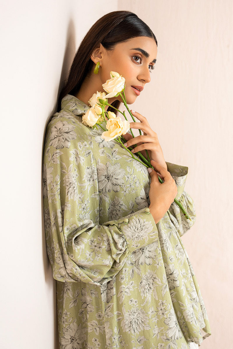 WINTER PEAR PRINTED LINEN SHIRT
