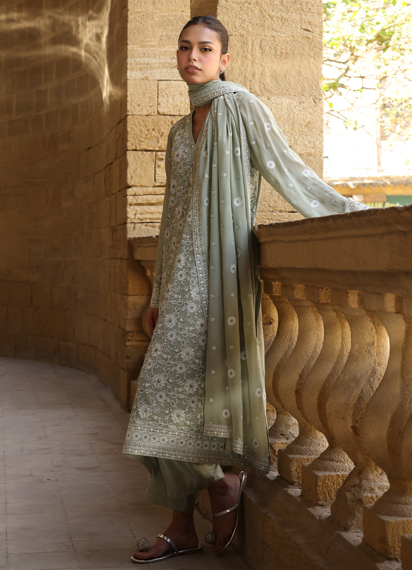 3 PC Embroidered Suit