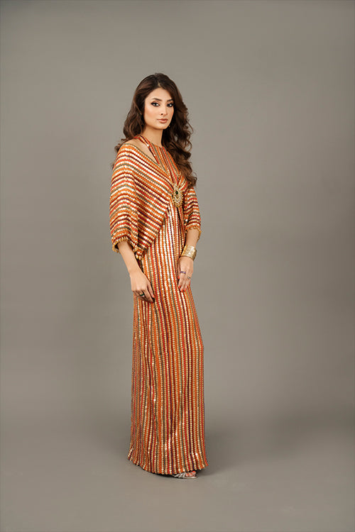 Peek-a-boo Sequinned Kaftan