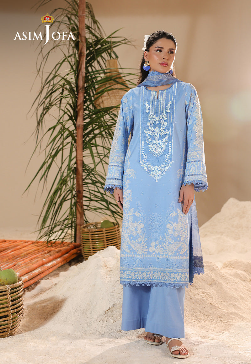 Ajso-78 Unstitched 2 Pcs Shirt Dupatta