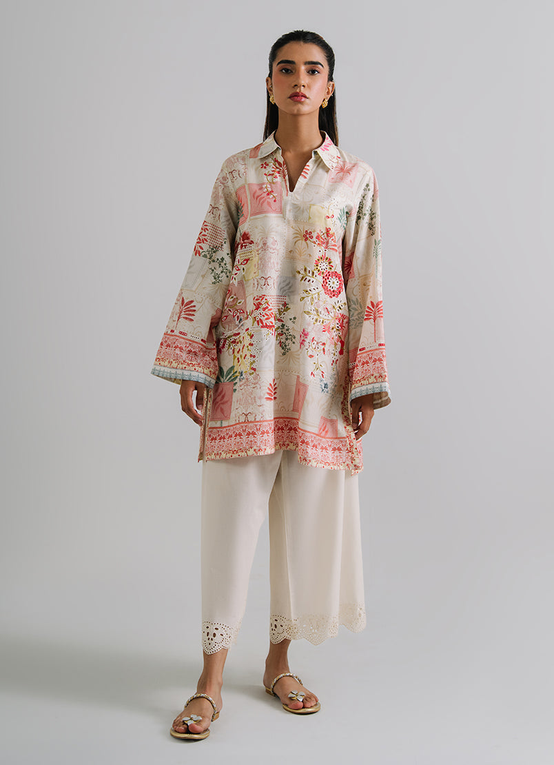 Printed Embroidered Kurta