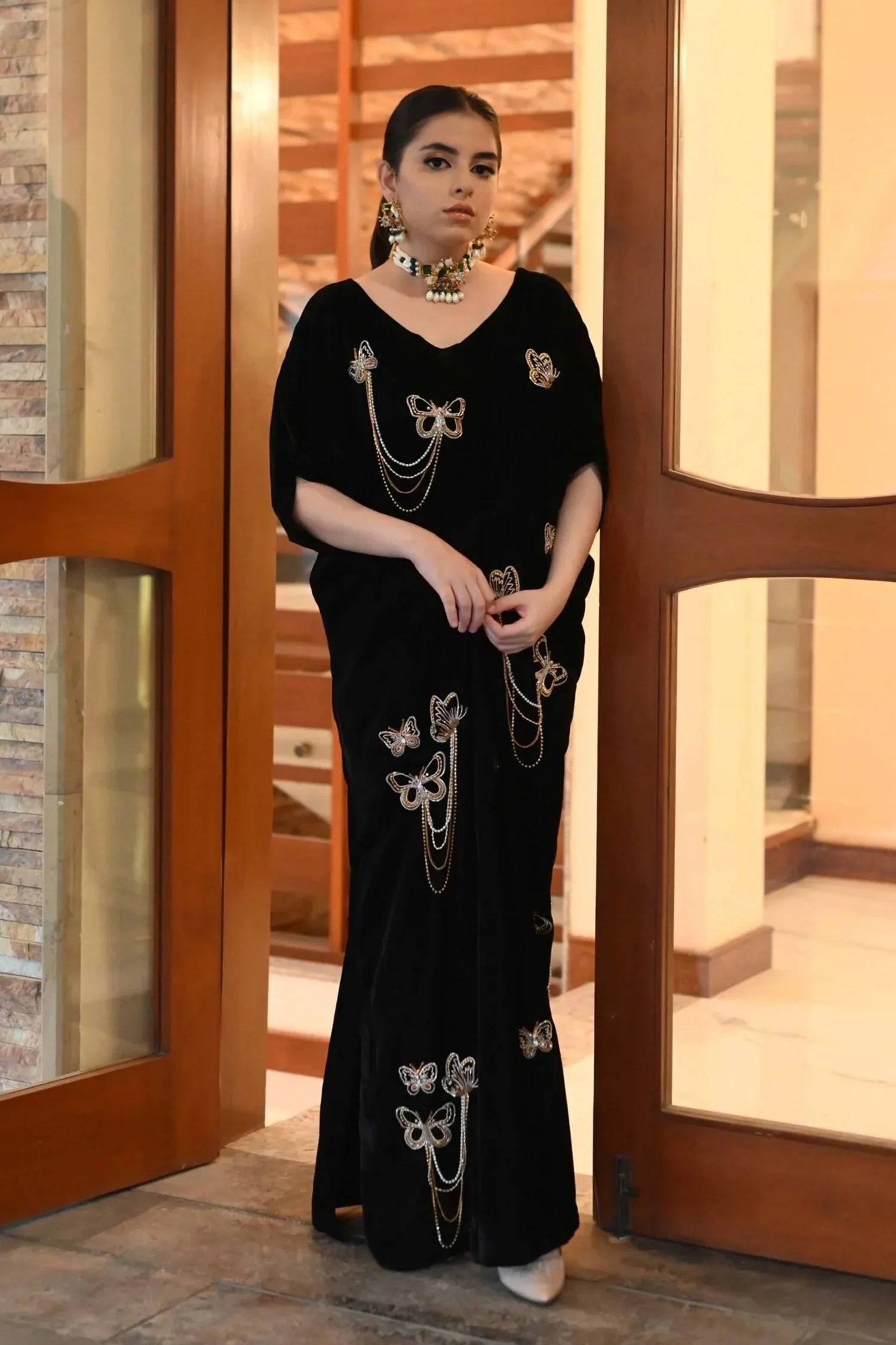 Black Velvet Kaftan