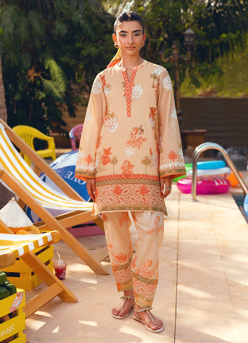 Printed Embroidered CO-ORD Set