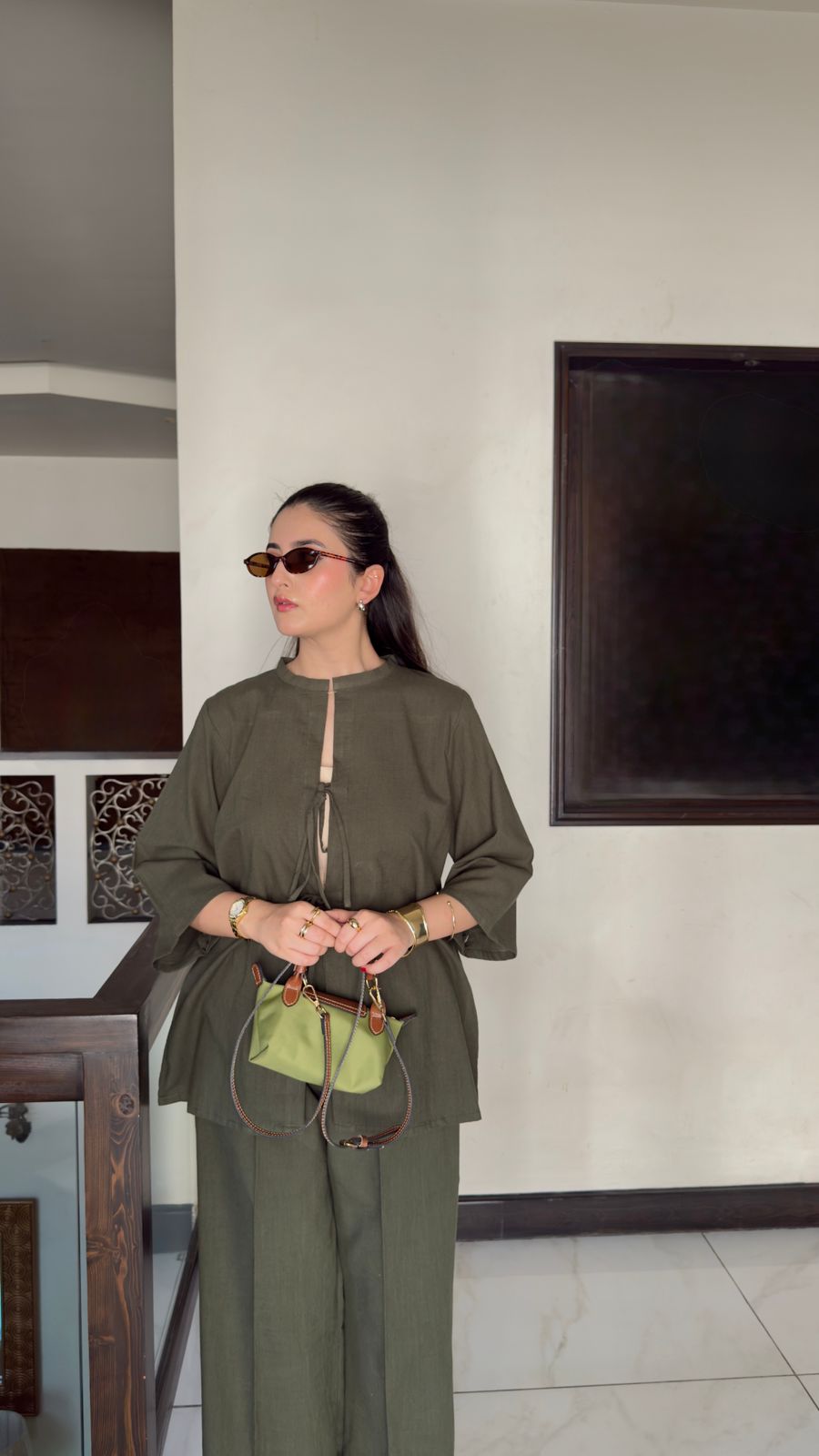 Olive Linen Set