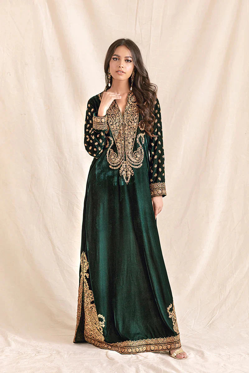 Etoile Dorée Emerald Kaftan