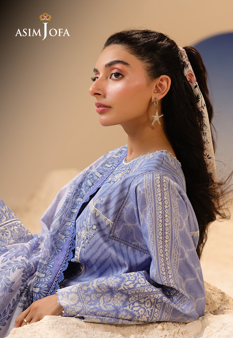 AJUBU-13 Printed Embroidered Lawn 3 Pcs