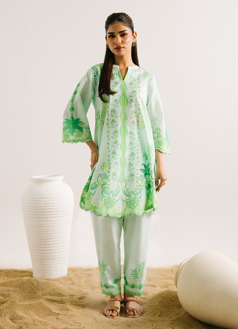 Printed Solid CO-ORD Set