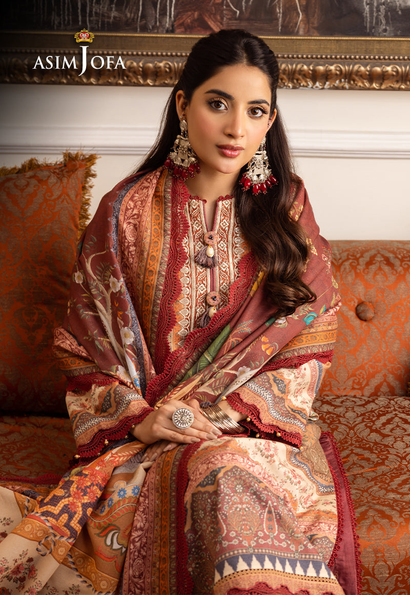 AJIW-10 EMBROIDERED KARANDI 3 PCS