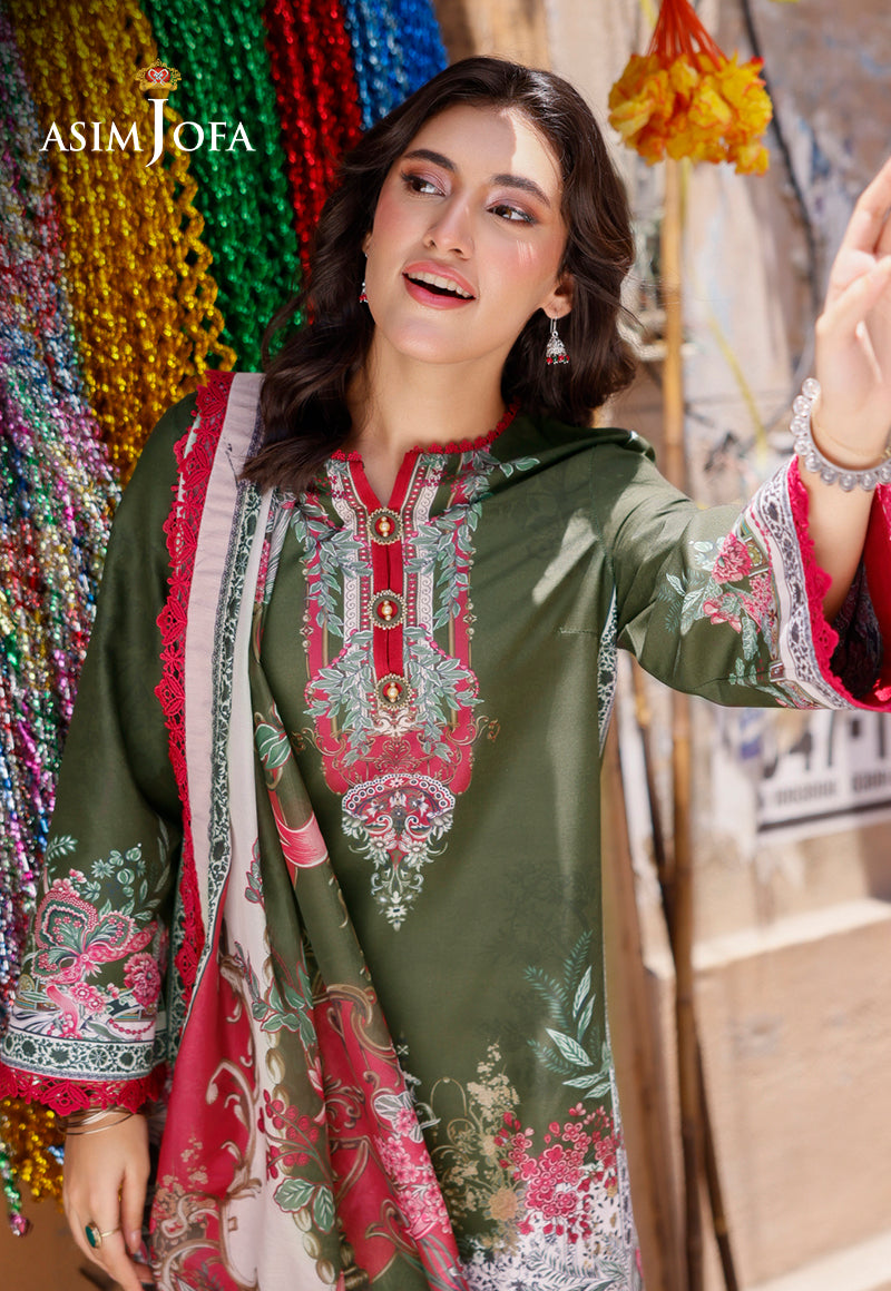 AJPLD-8 PRINTED ARABIC LAWN 3 PCS