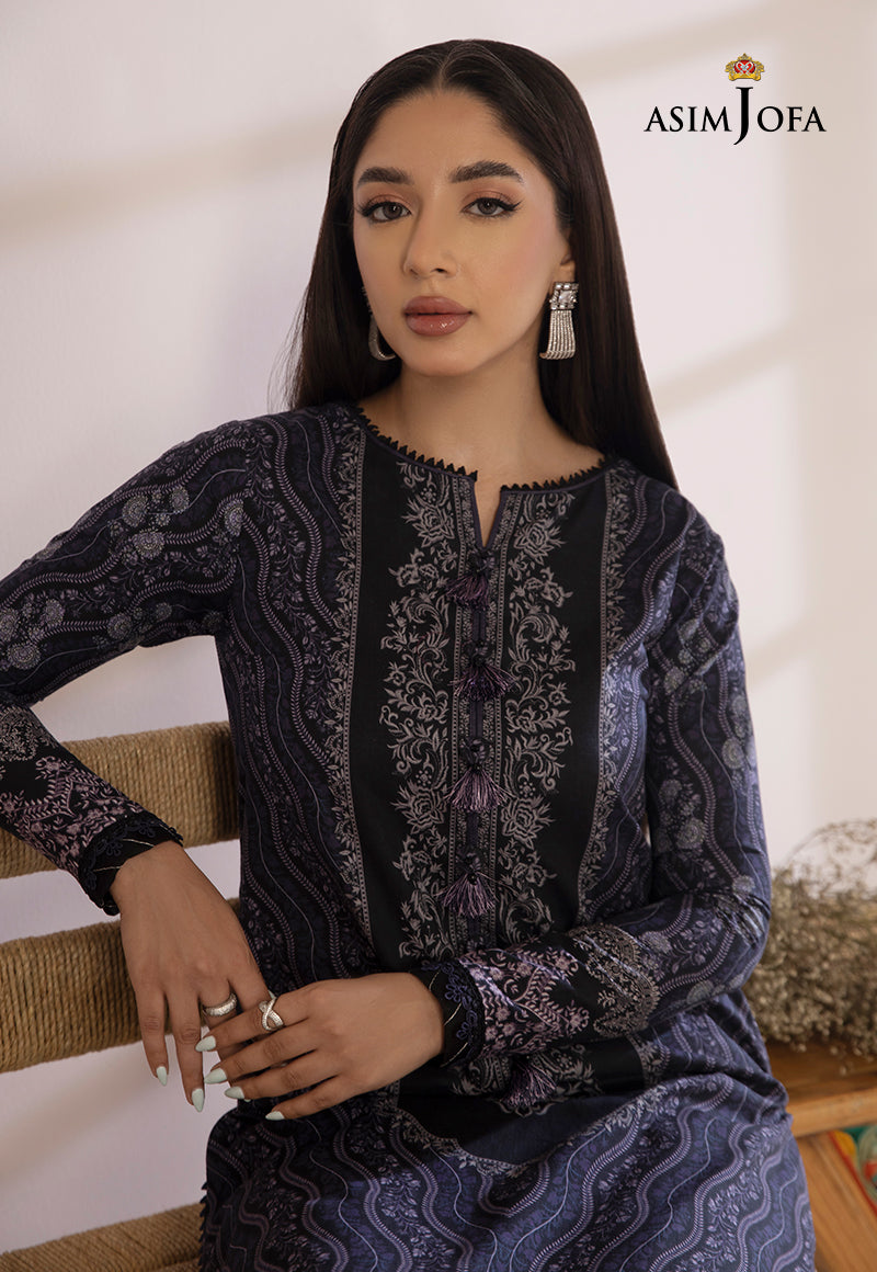 AJBPD-23 DESIGNERS STITCHED PRINTED CAMBRIC 2 PCS