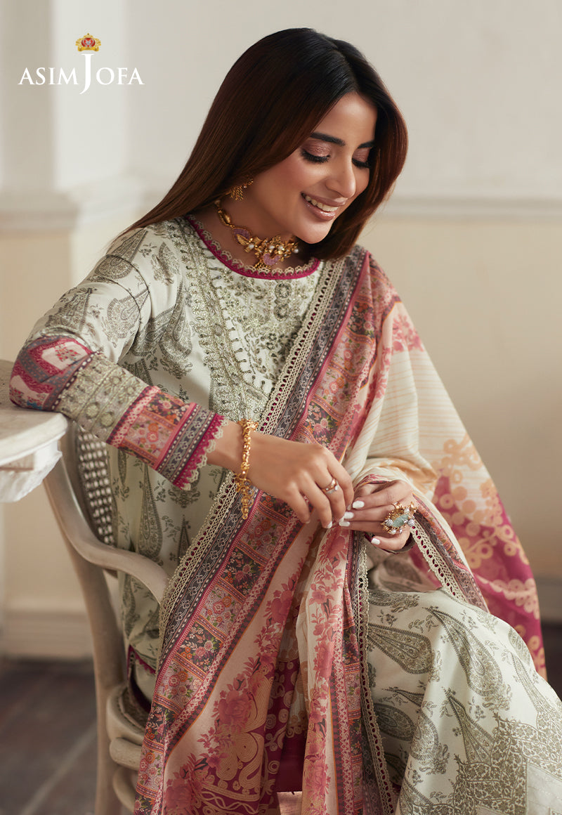 AJS-13 EMBROIDERED LAWN 2 PCS