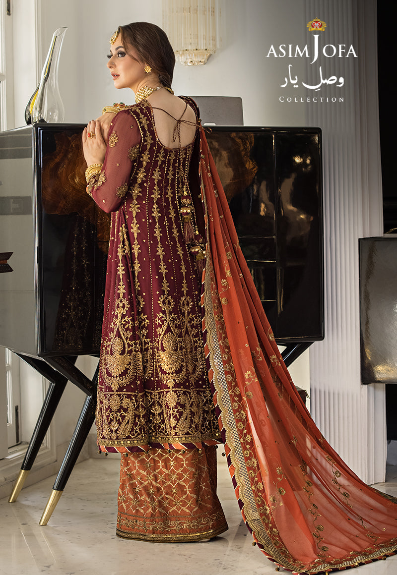 AJVY-02 DESIGNERS STITCHED EMBROIDERED ORGANZA 3 PCS