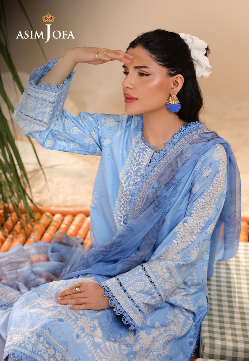 AJUBUD-19 Printed Embroidered Lawn Stitched 2 PCS