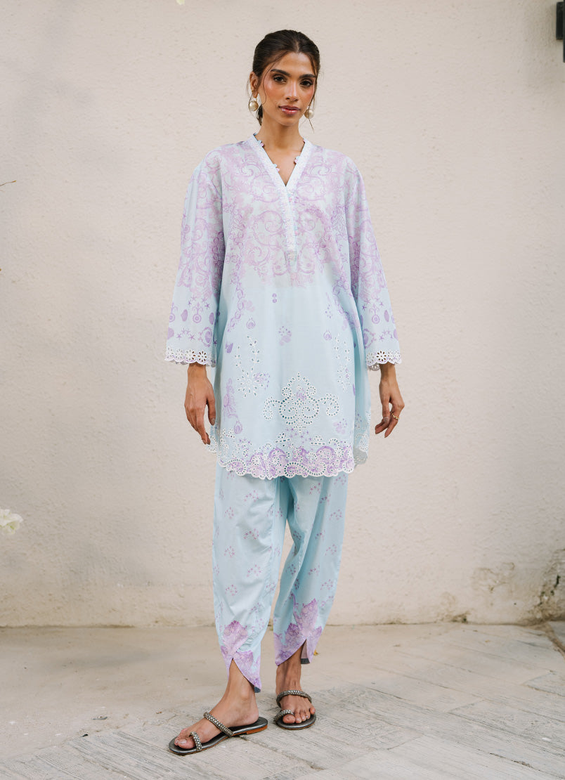Printed Embroidered CO-ORD Set - 17186201304020