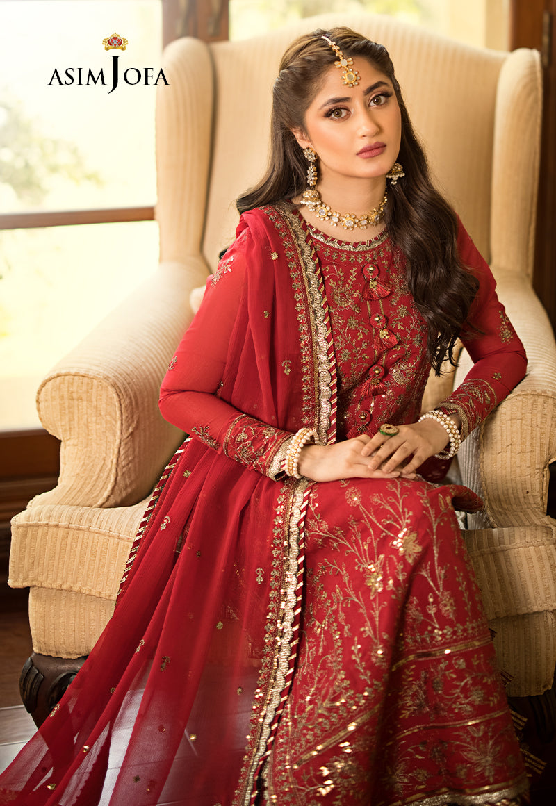 AJJM-07 EMBROIDERED CHANDERI COTTON 3 PCS