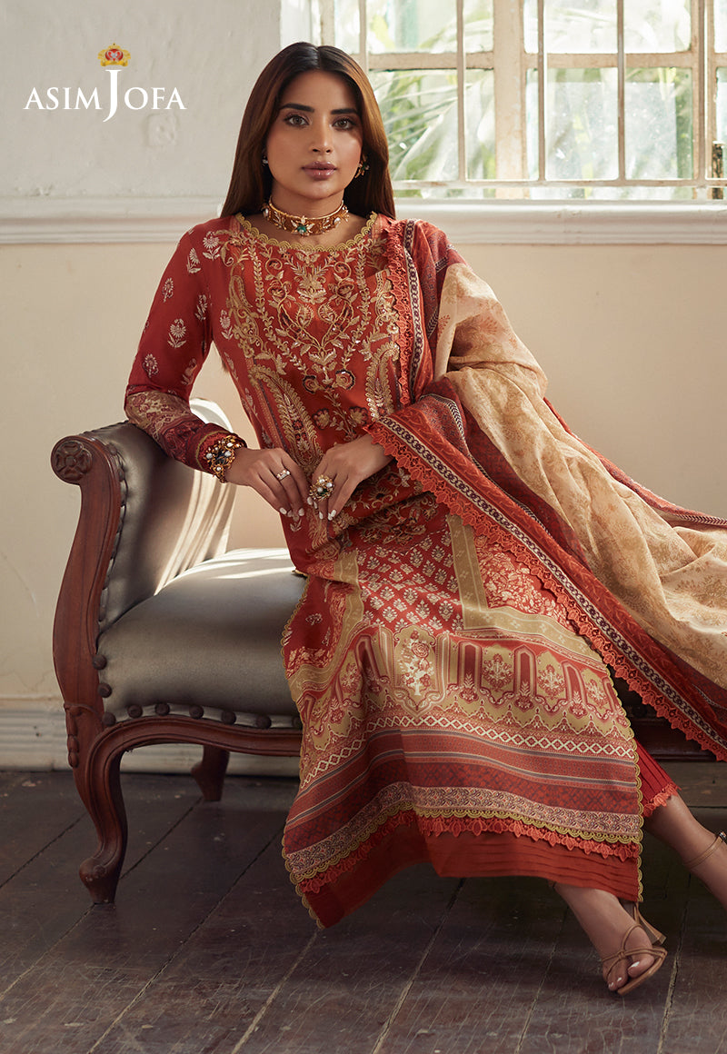 AJS-15 EMBROIDERED LAWN 2 PCS
