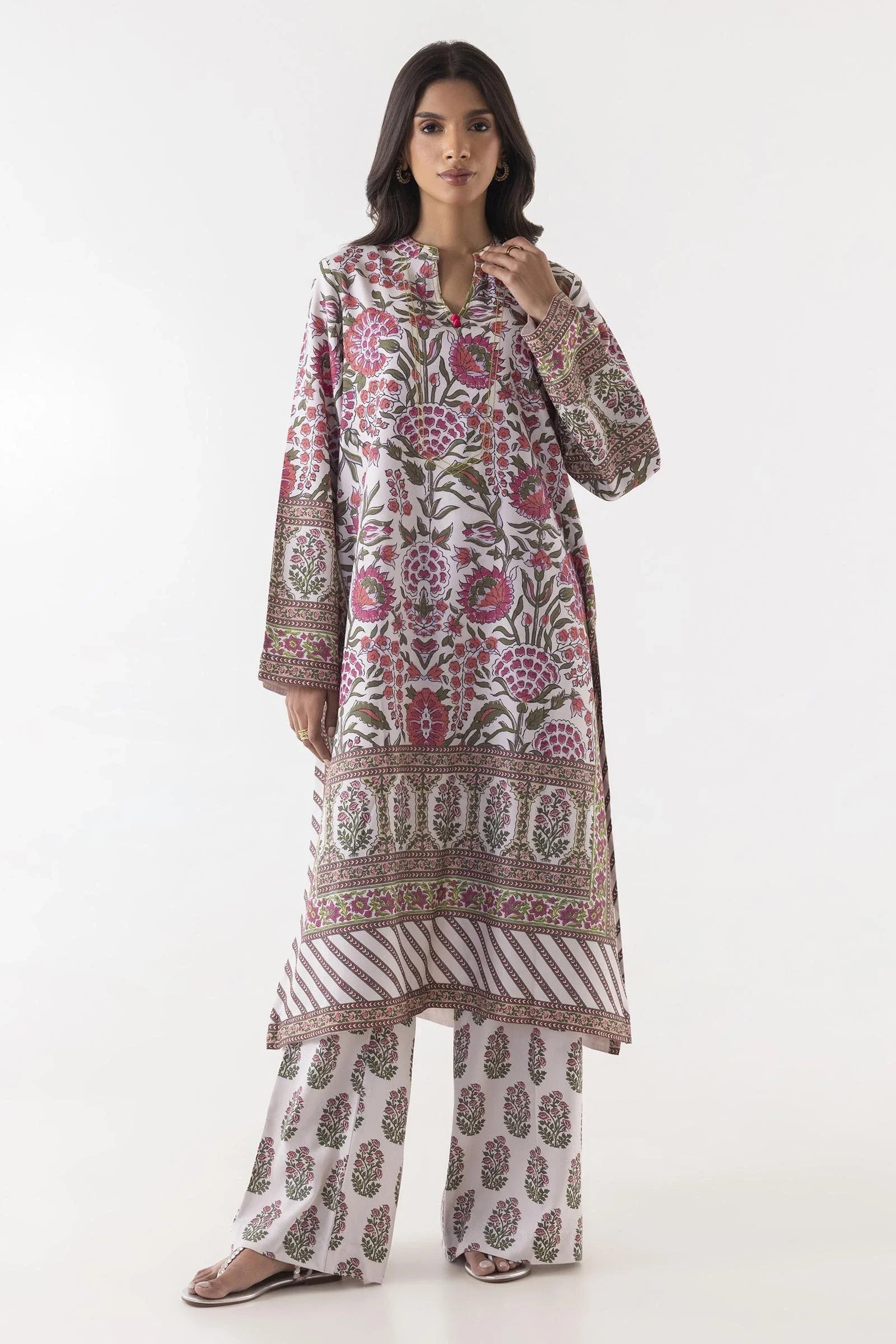 Stitched Multi Printed Shirt + Culotte