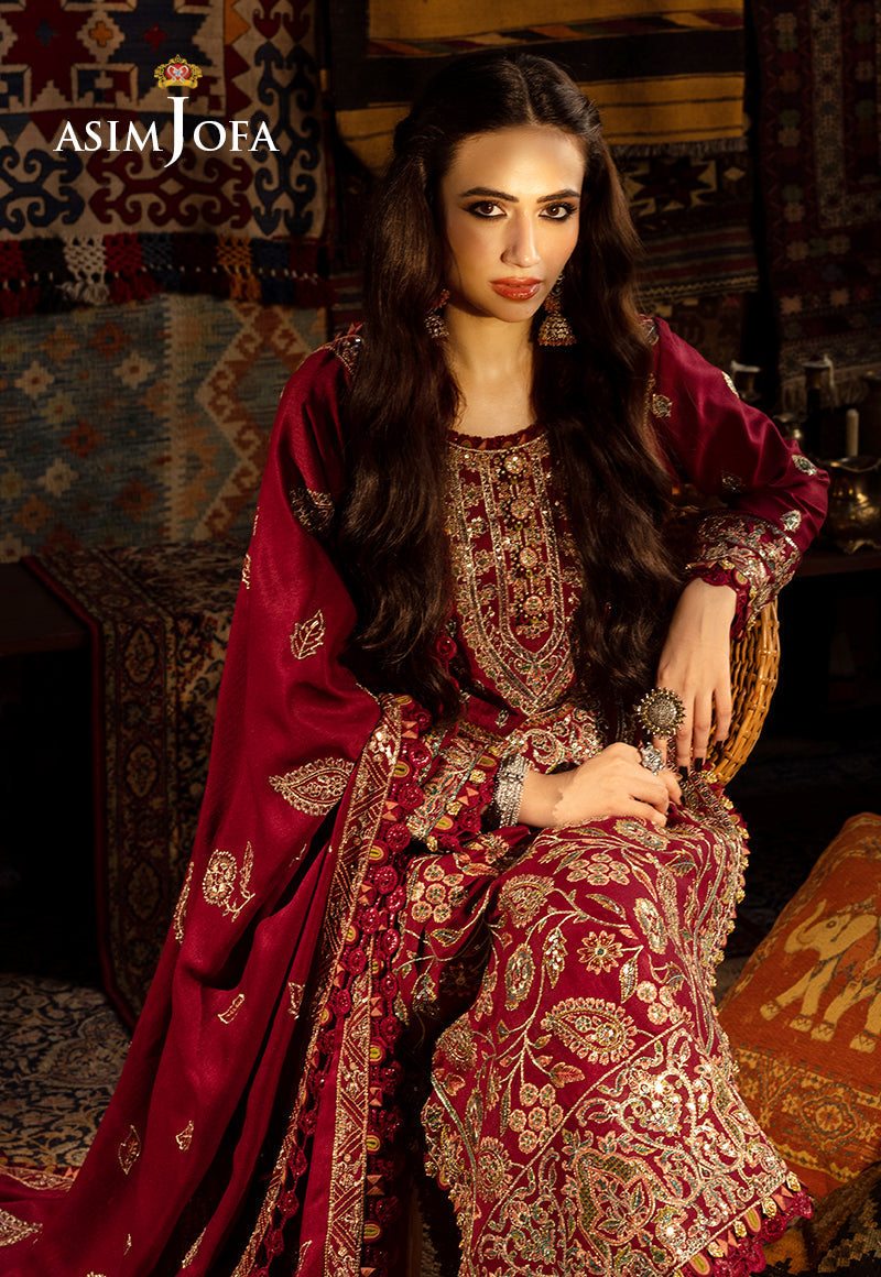 AJKTD-08 EMBROIDERED STITCHED 3 PCS