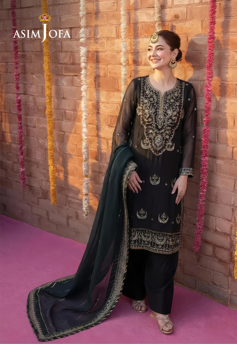 AJMJ-12 EMBROIDERED ORGANZA 3 PCS