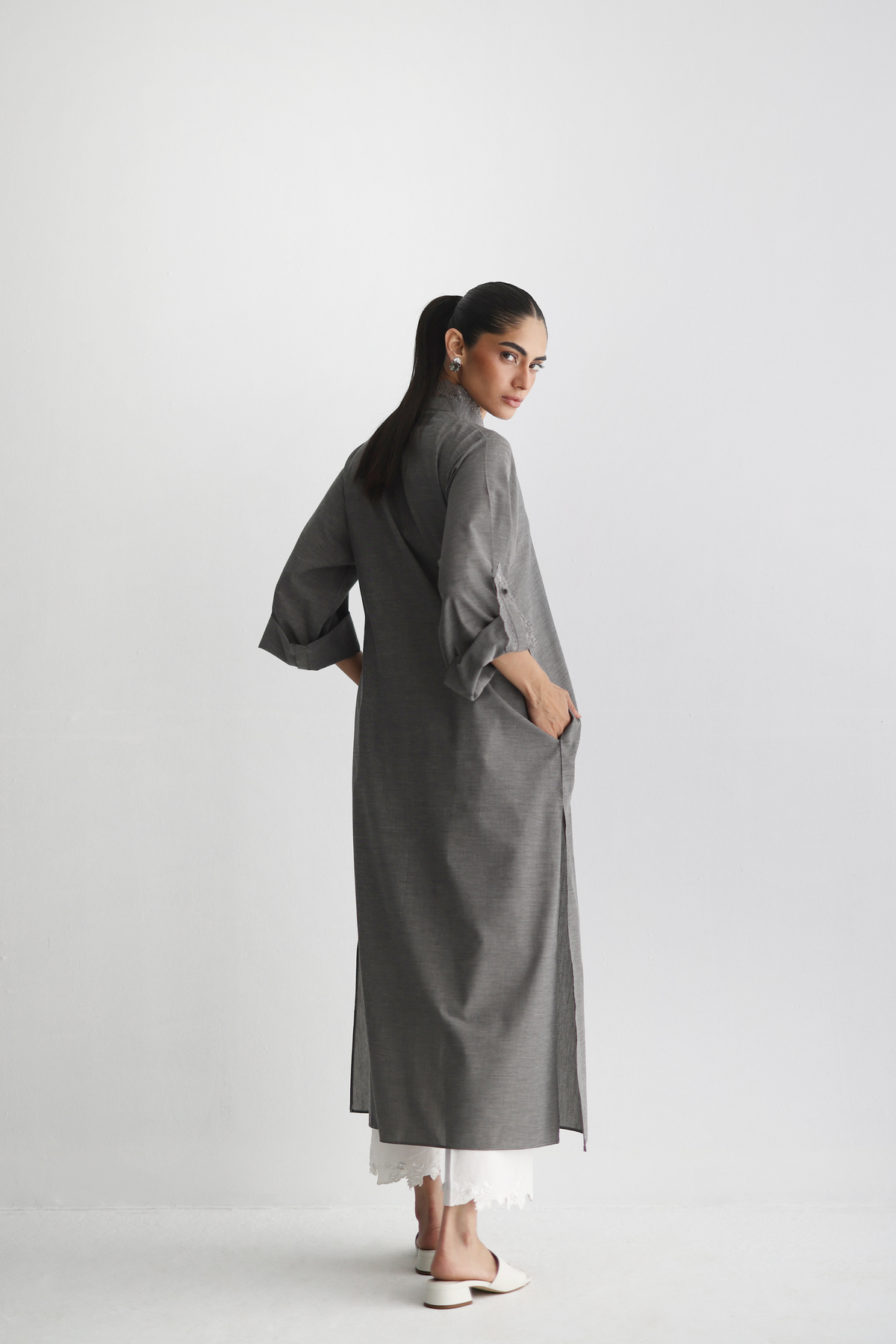 Steel Grey - Pánkòu Knot Kurta