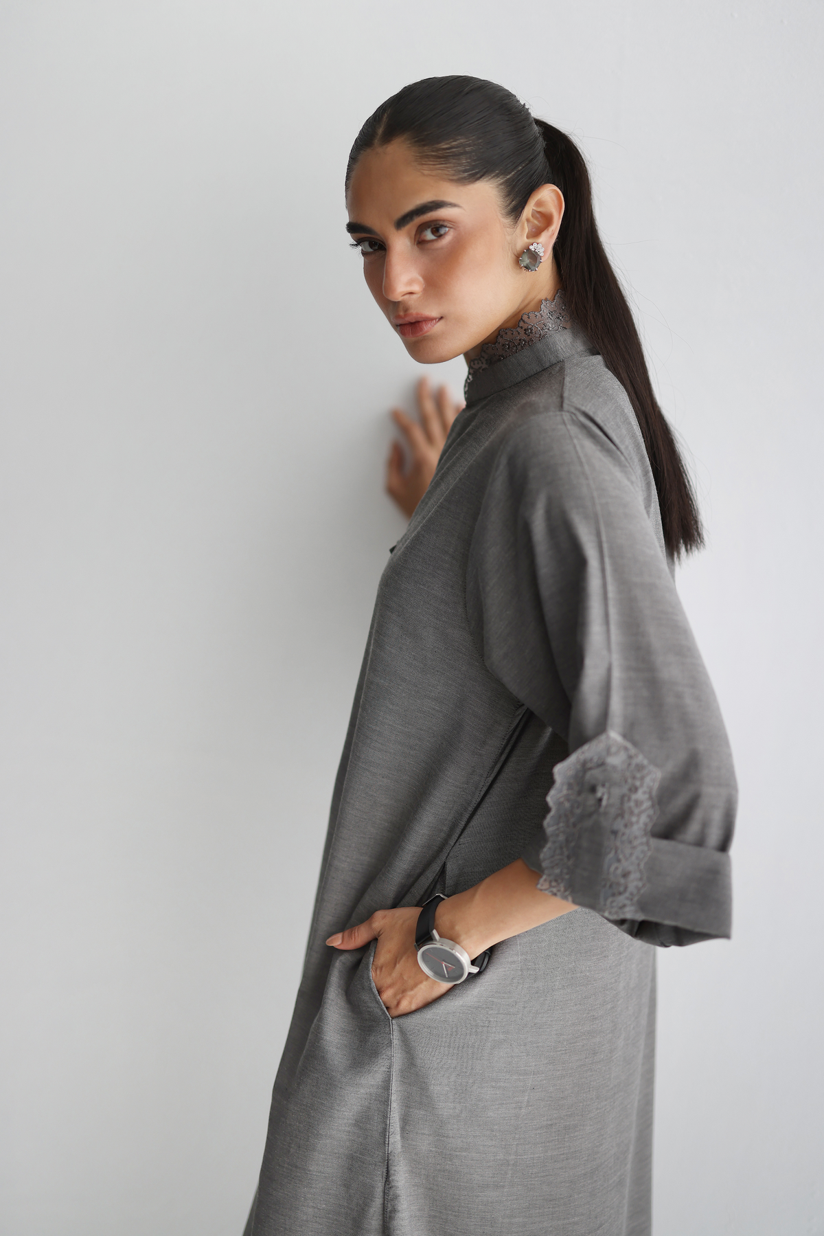 Steel Grey - Pánkòu Knot Kurta