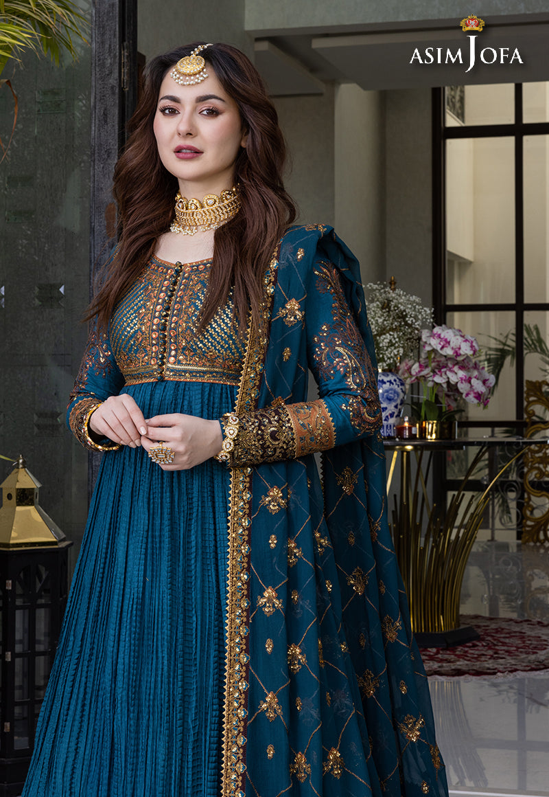AJHJ-21 DESIGNERS STITCHED EMBROIDERED COTTON SILK 3 PCS
