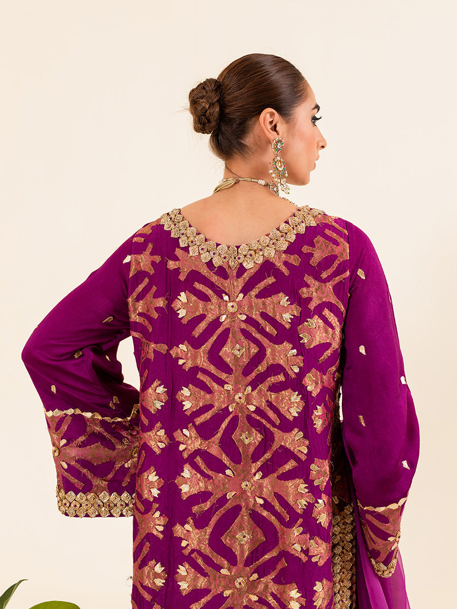 Nauratan | The Jamewar Series - Purple and Raspberry