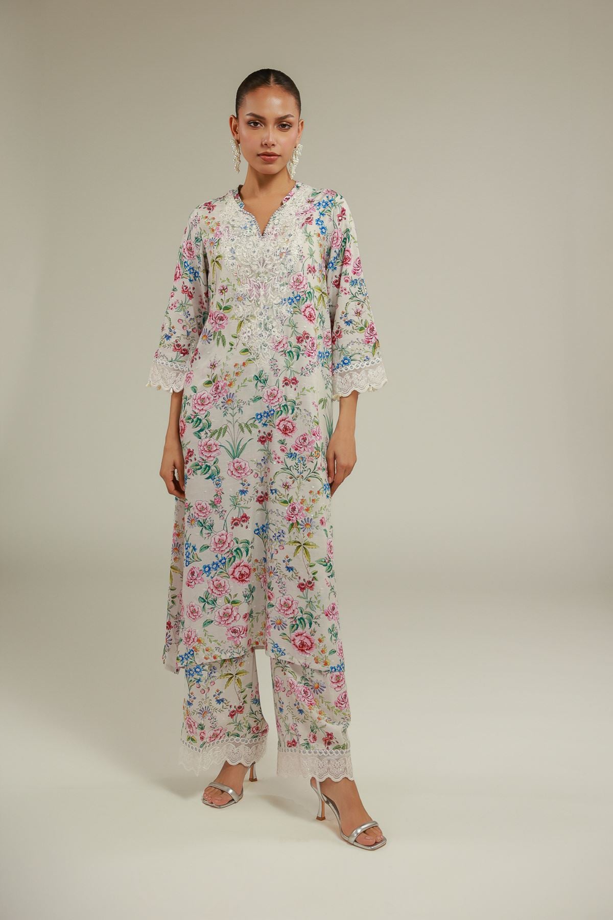 Floral Longline Kurta