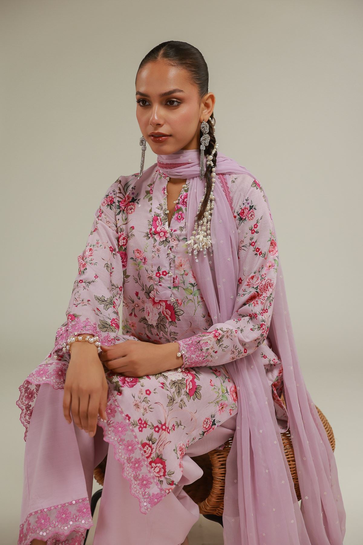 Floral Longline Kurta